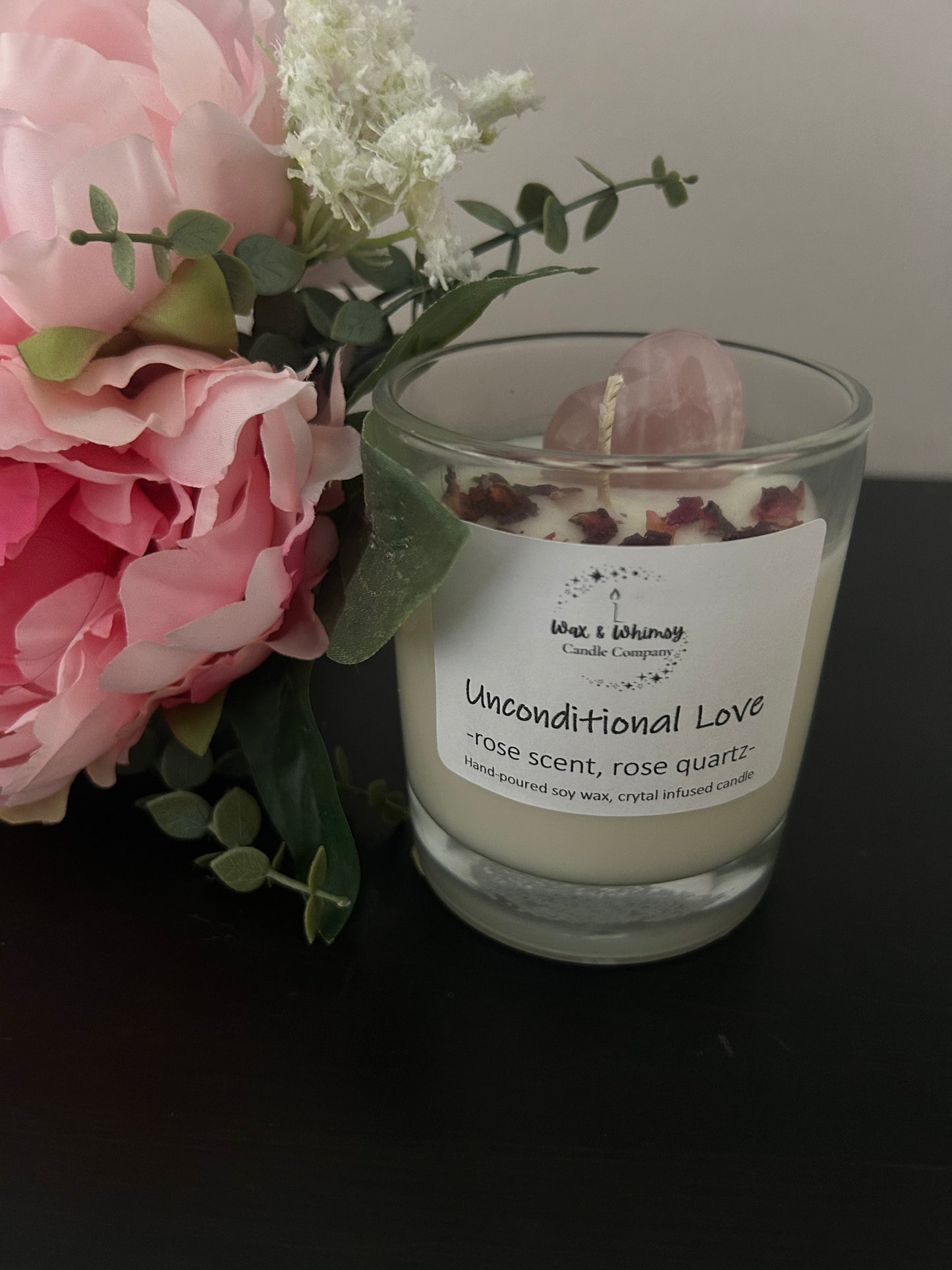 Unconditional Love Crystal Candle