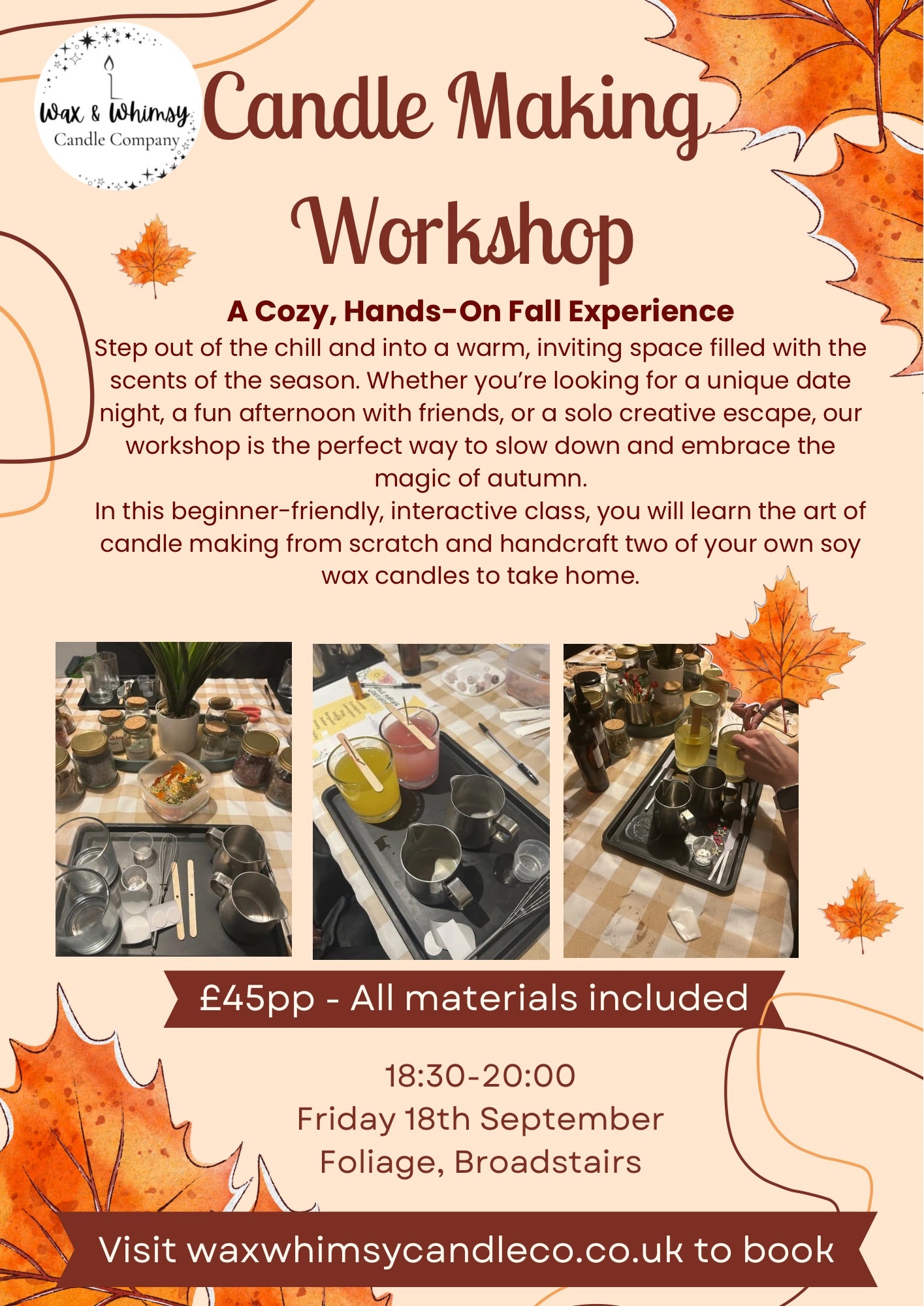Candle Making Workshop @ Foliage, Broadstairs- Friday 18th September