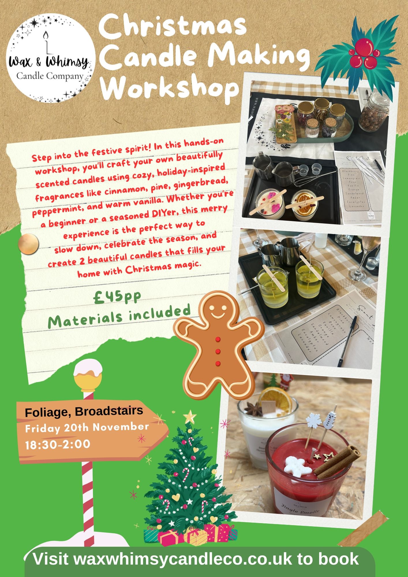 Christmas Candle Making Workshop @ Foliage, Broadstairs - Friday 20th November