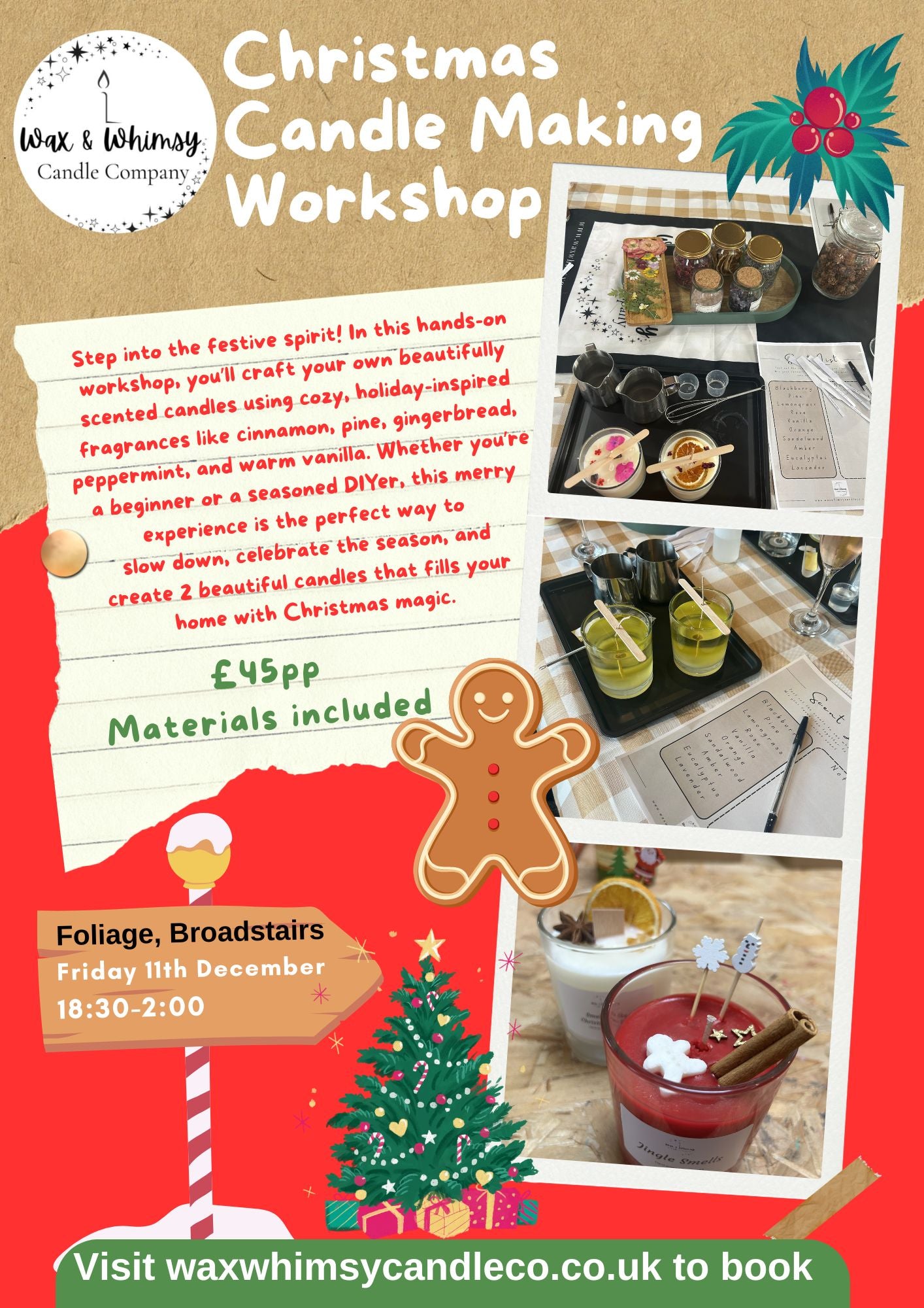 Christmas Candle Making Workshop @ Foliage, Broadstairs- Friday 11th December