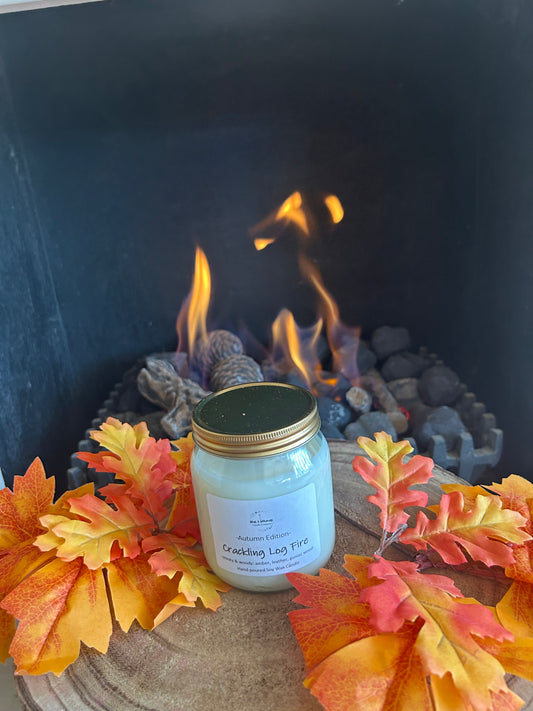 Crackling Log Fire Honey Jar