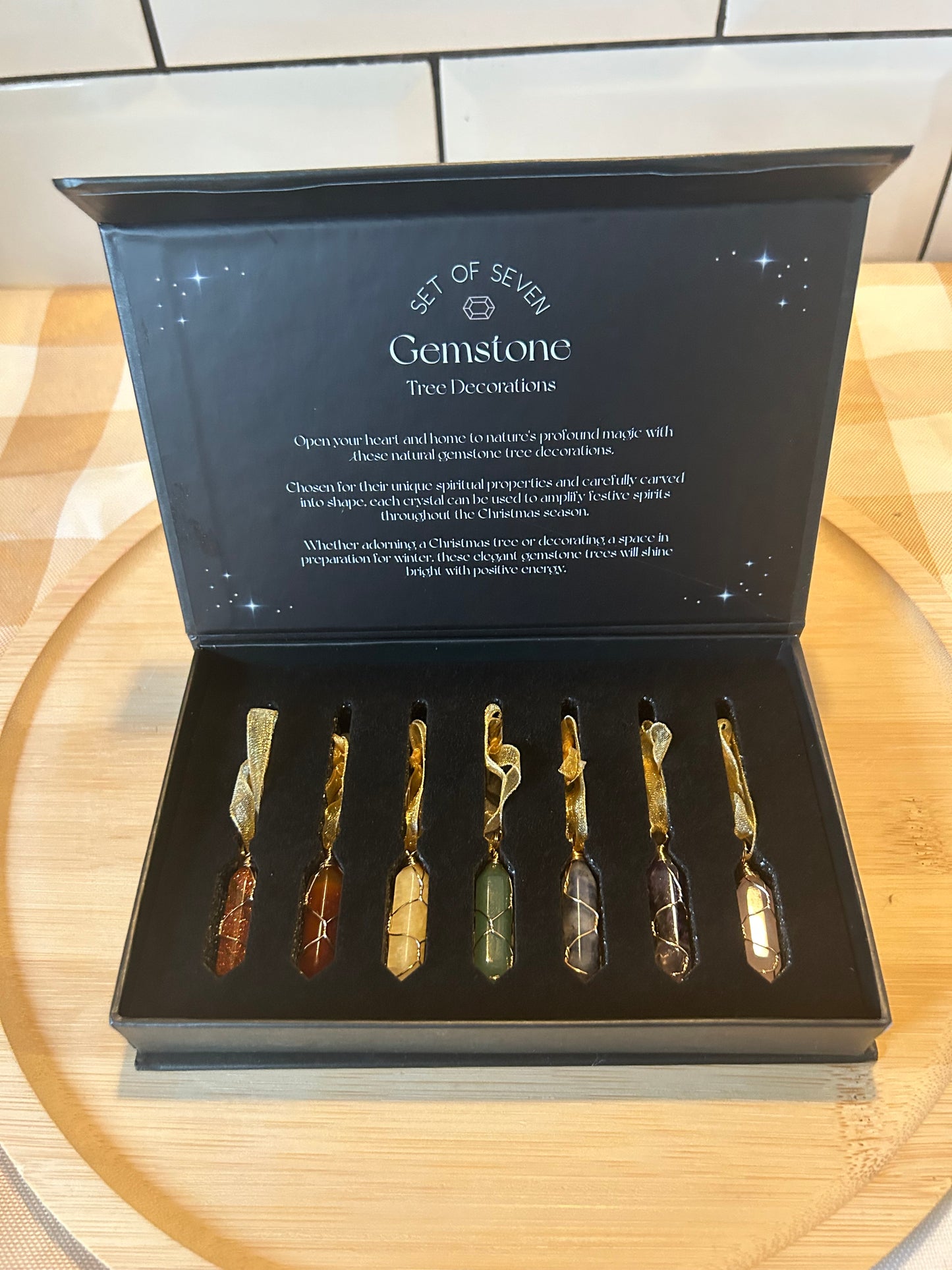 Crystal Gemstone Tree Decorations