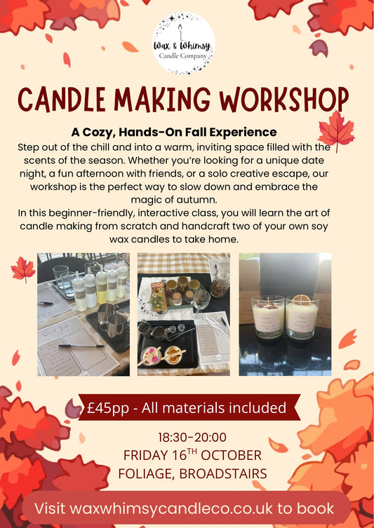Autumn Candle Making Workshop @ Foliage, Broadstairs- 16th October