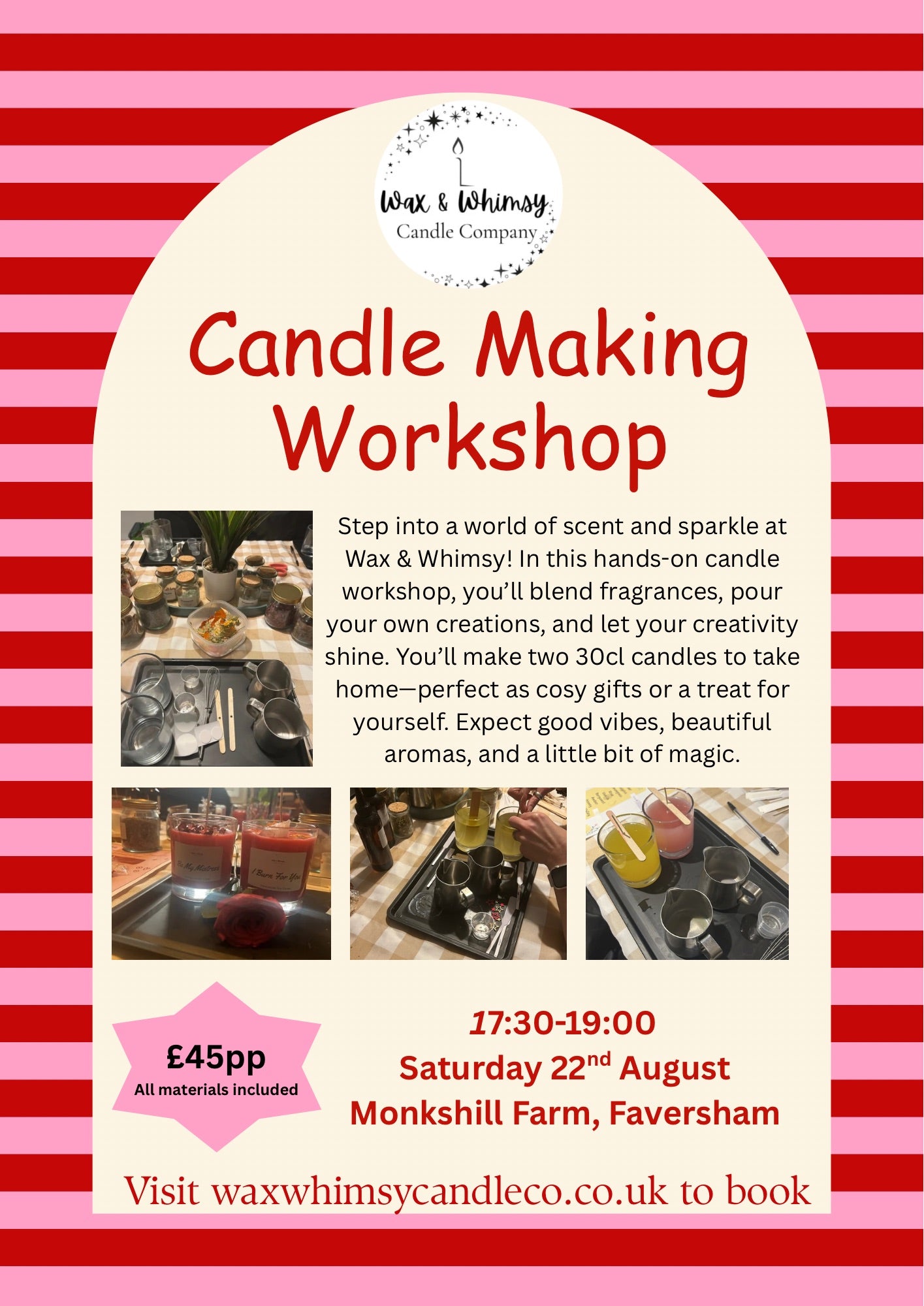 Candle Making Workshop @ Monkshill Farm, Faversham - Saturday 22nd August