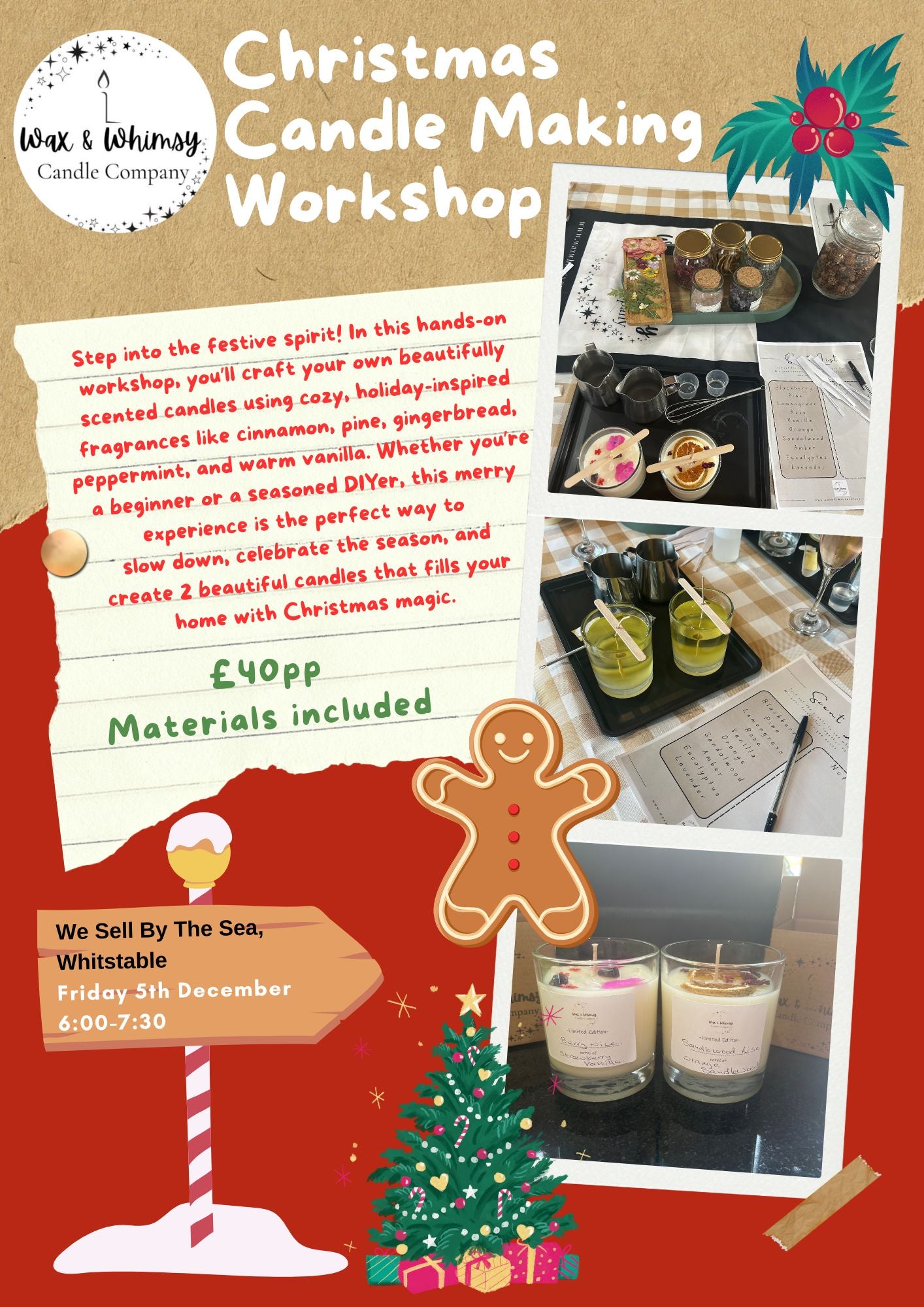 Christmas Candle Workshop - 5th December (We Sell, Whitstable)